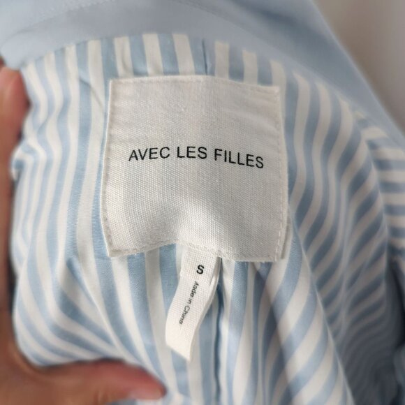 Avec Les Filles Blazer Small Blue Double Button - Picture 8 of 10